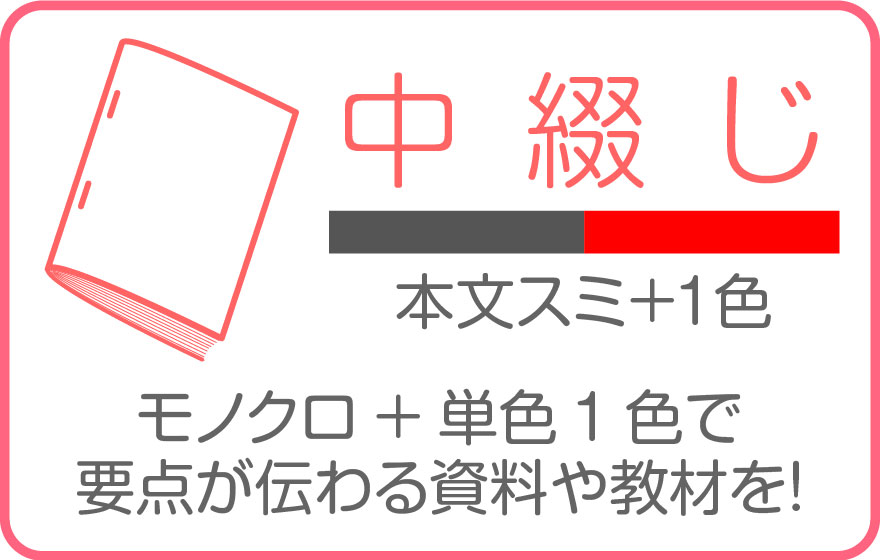 中綴(選べる表紙)本文２色印刷