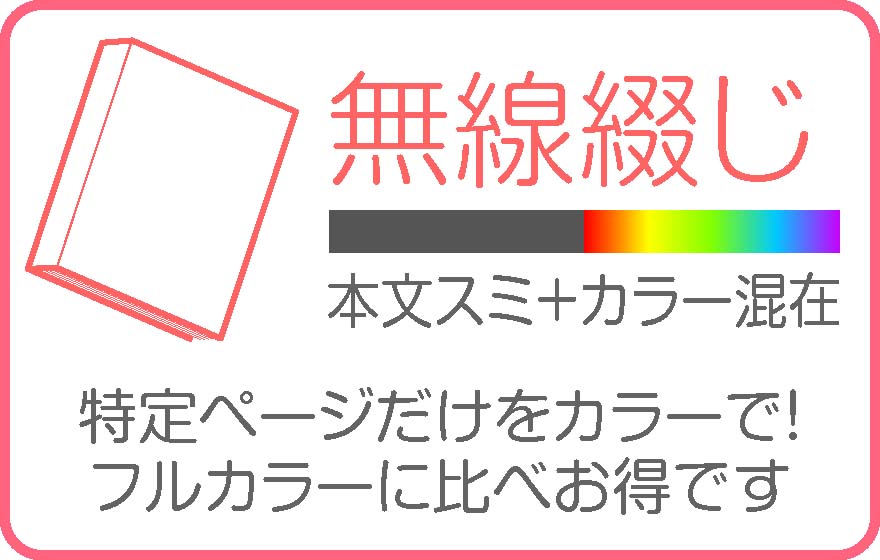 無線綴(本文スミ＋本文カラー)